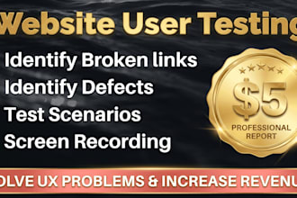 test your website as an end user and find problem