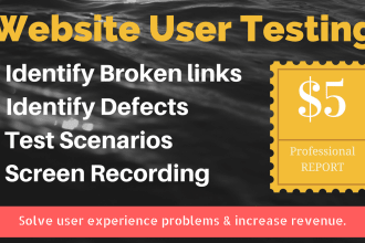 test your website as an end user and find problem