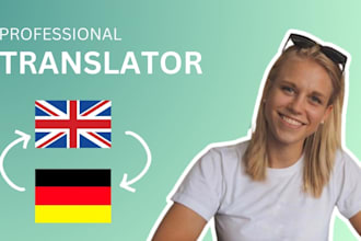 provide professional english to german translations