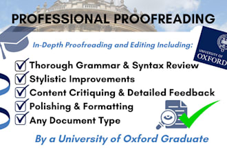 professionally proofread your written work