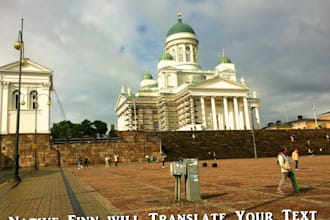 translate fluently from english to finnish