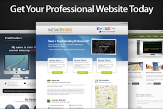 give you 3 professionally designed corporate website HTML templates