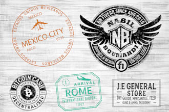design a stamp logo