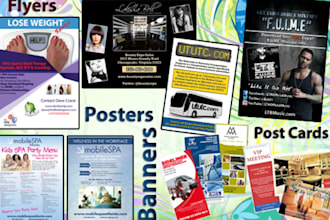 design Flyer, Posters, or anything related to Graphic Designing with revisions