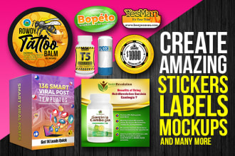 create professional labels, stickers and mockups that sell