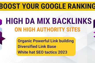 do high da mix SEO unique backlinks for google ranking