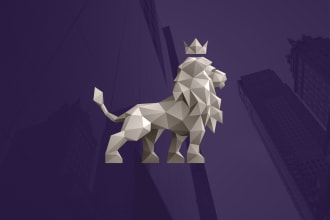 design your modern low polygonal logo and brand identity