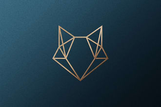 design modern low poly geometric logo and luxury branding kit