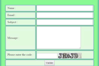 send you ready contact form with captcha