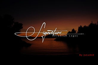 design a handwritten autograph or signature logo for you