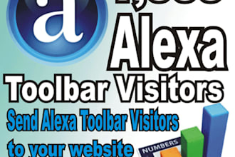 send 2,000 real visitors with alexa toolbar to increase your websites alexa ranking