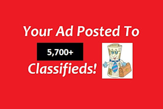 submit your classified ads to 5,700 classifieds