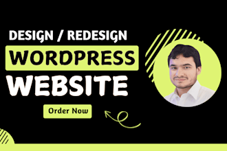 create wordpress website design or redesign business website, website design