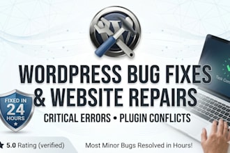 fix wordpress bug, critical error, or website issue in 24hrs