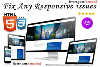 fix responsive issue or html5 css issue