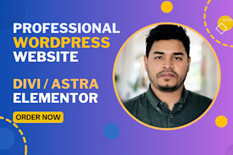 develop , redesign , fix wordpress website and divi theme expert