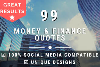 design 99 money and finance image quotes with your logo