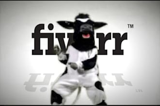 make two cows dance in front of your logo