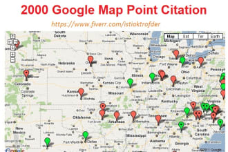 create 2000 point local google map listing for local SEO