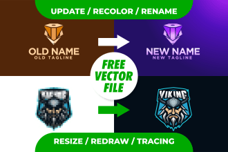 edit, fixing, update or recreate logo design