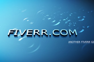 create your business name with particles laying on water ripples