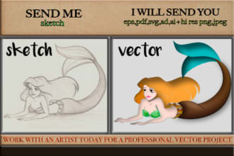 sketch,vectorise,trace,redraw poor logo or image within 6hr