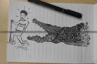 create abstract zentangle patterns of your choice