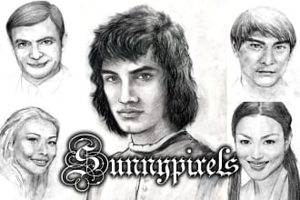 draw your portraits in pencil and charcoal