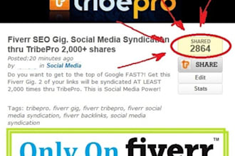 promote 1 link thru TribePro 503 shares each boost Social Signals PR5 to PR10