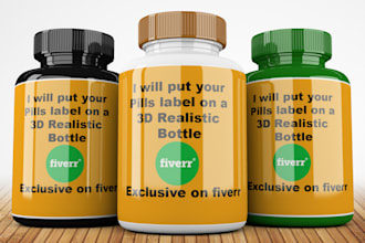 do photorealistic rendered 3d bottles with free mockup