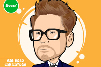 draw cute bighead caricature of you
