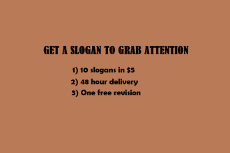 write 10 catchy phrases, slogans for your business