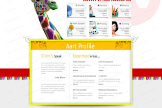 build a four page informative web site
