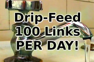 dripFeed 100 Backlinks Per Day for 14 Days