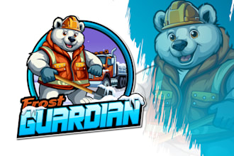 do business cartoon logo design and company mascot