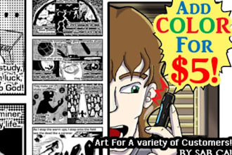 create a black and white 2 panel mini comic