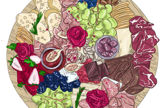 draw food or drink in my illustration style