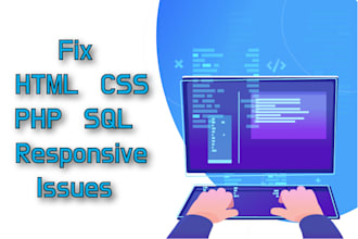 fix html,css,php,js,mysql,wordpress issues or errors