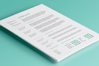 design resume ,curriculum vitae , cover letter