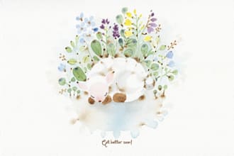 paint animal in watercolor style