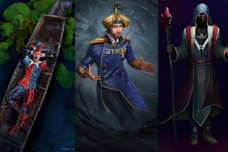 create digital paintings and illustrations