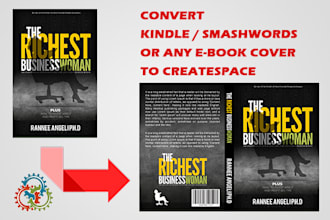 convert kindle or any ebook cover to KDP paperback cover