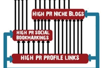 create 100 plus backlinks with High pr4 to pr8 blogs with 3tier shell high PR seo system and bookmarkings pyramid