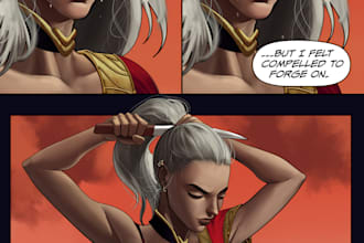 draw a comic page of your story