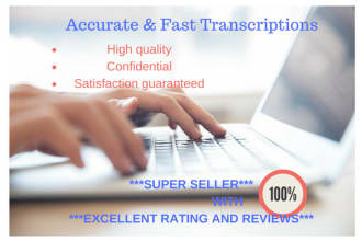 transcribe 60 minutes audio or video transcript files