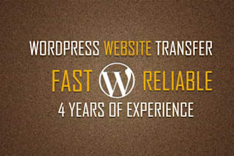 install, transfer, move or migrate wordpress website