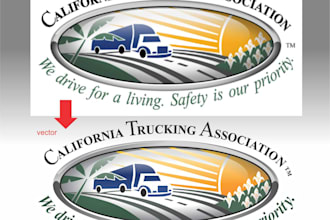 tracing, redraw or redesign logo