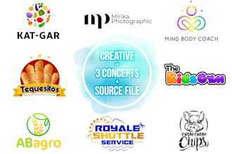 design 3 originals logotypes in 24 hours