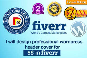 design professional wordpress header cover