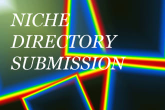 do 30 niche approved directory submission manually